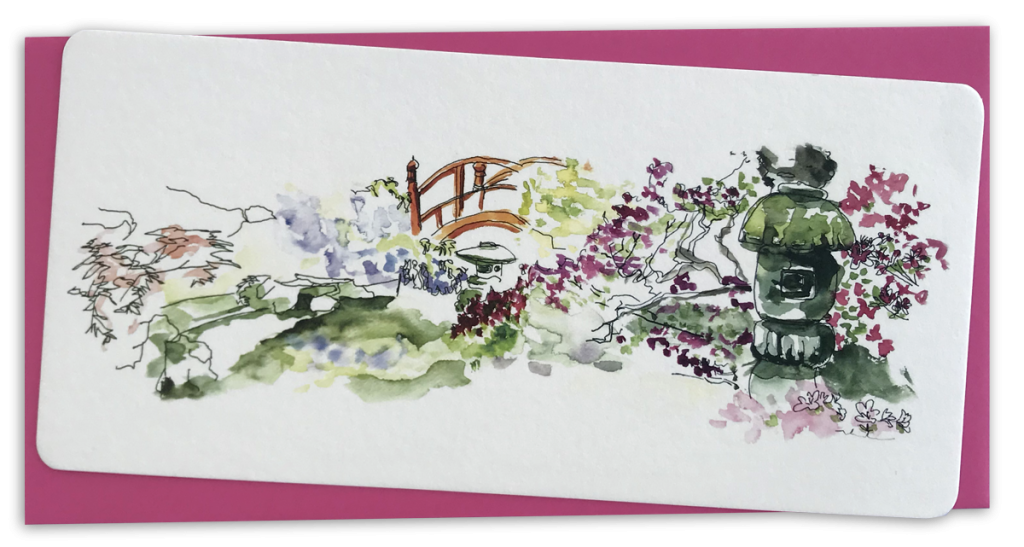 Ansichtkaart Japanse tuin CLingendael en link naar winkel